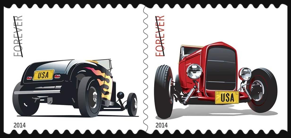 Hot Rods Forever US Postage Stamps