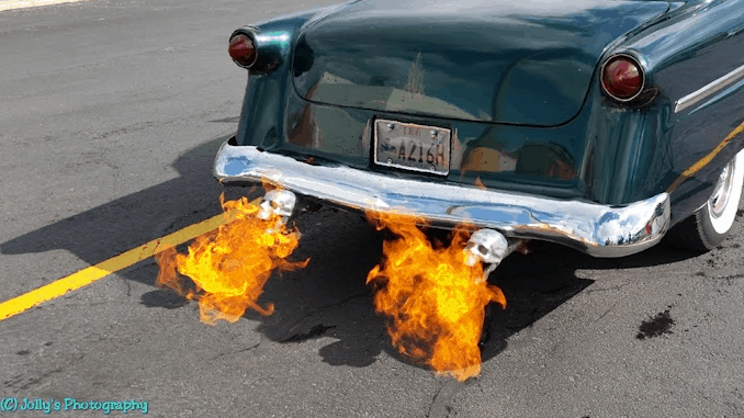 Flaming Skull Exhaust Tips