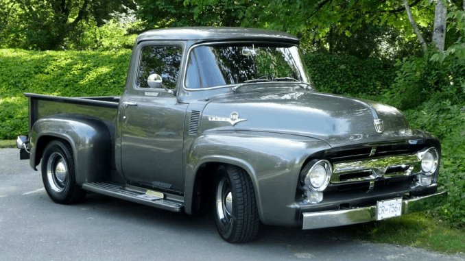Front shot of Erin Francis' 1956 Ford F-100