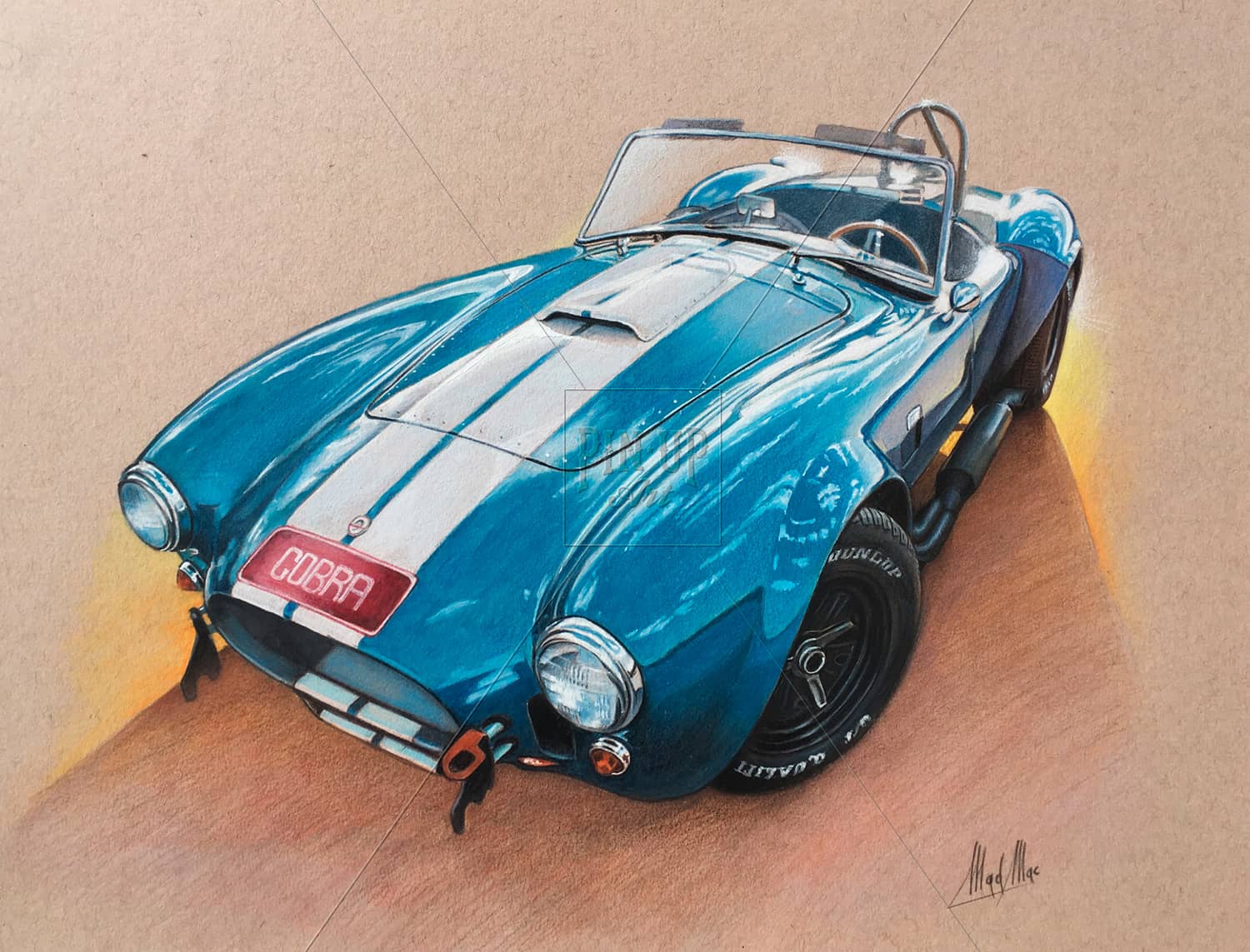 Drawing of 1966 Shelby Cobra Roadster