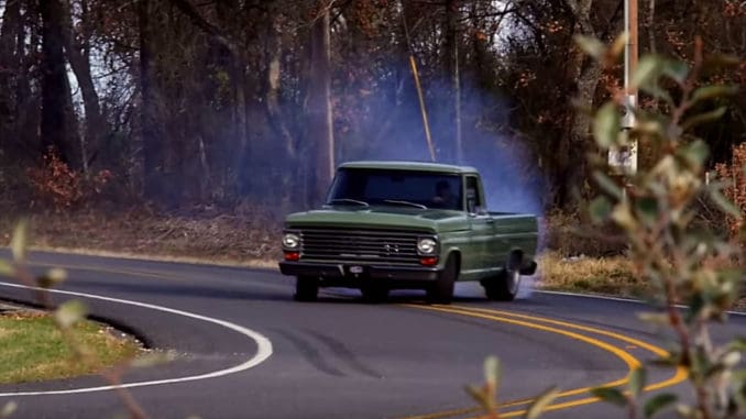 "Red Morning" with Frankenstein Ford, a 1968 Ford F100