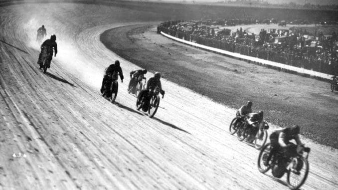 Motorcycle Board Track Racing ~ Los Angeles Motor Speedway, 1921