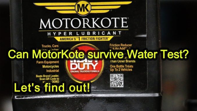 Can MotorKote Survive the Water Test