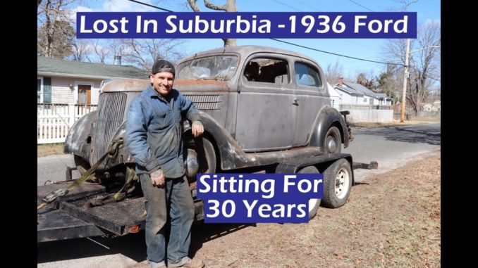 Lost In Suburbia ~ 1936 Ford Sitting for 30 Years