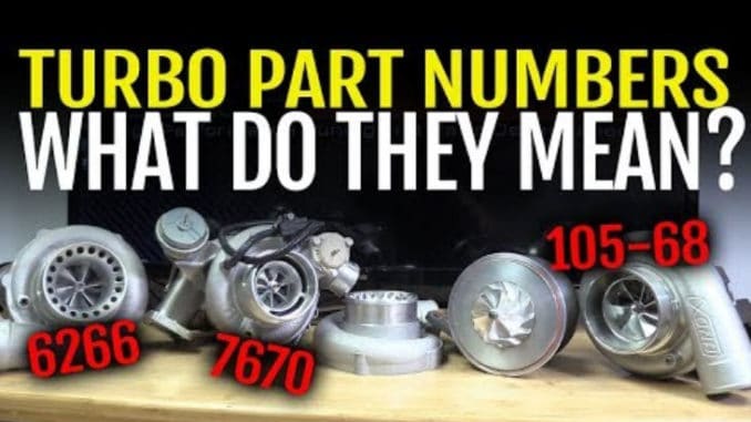 What do turbo part numbers mean?