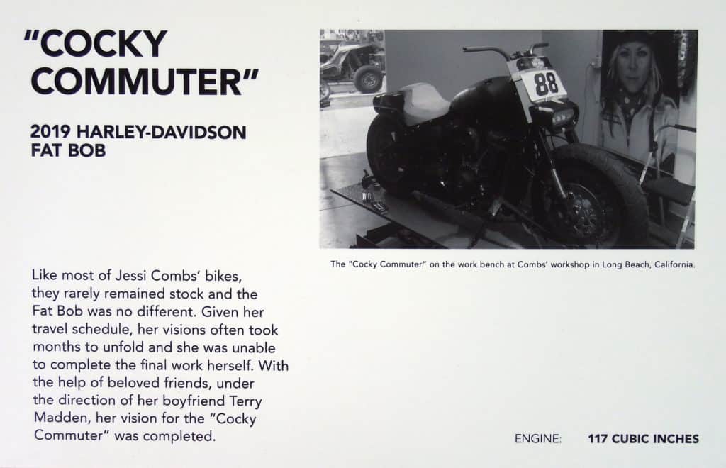 Jessi Combs Motorcycle ~ 2019 Harley-Davidson Fat Bob ~ Cocky Comuter