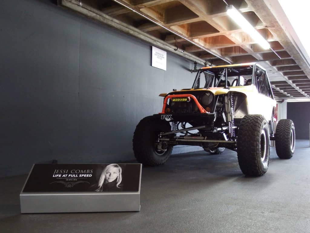 Jessi Combs Tribute Petersen Automotive Museum ~ Parking Garage Display
