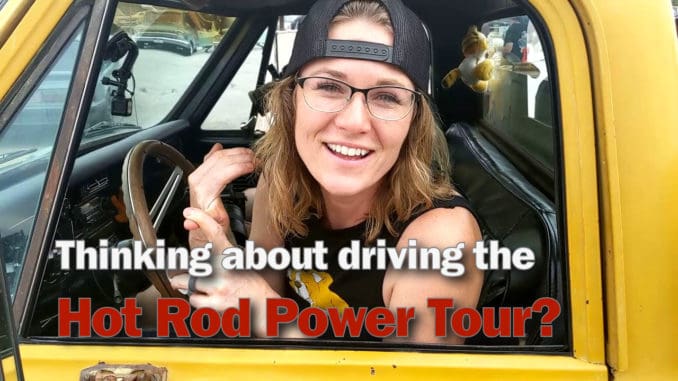 Emily on the Hot Rod Power Tour