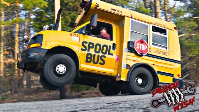 Twin Turbo School Bus Does Wheelies