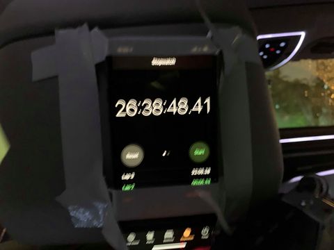The in-car timing device used to validate the Audi’s run.
