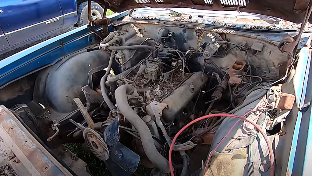 1971 Oldsmobile Cutlass Field Find Revival ~ Engine Compartment