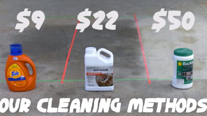 3 DIY Driveway Cleaning Methods to Remove Oil Stains are Tested