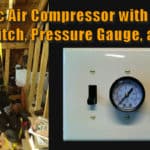 Attic Air Compressor with Remote Wall Switch Air Pressure Gauge and Connection Point