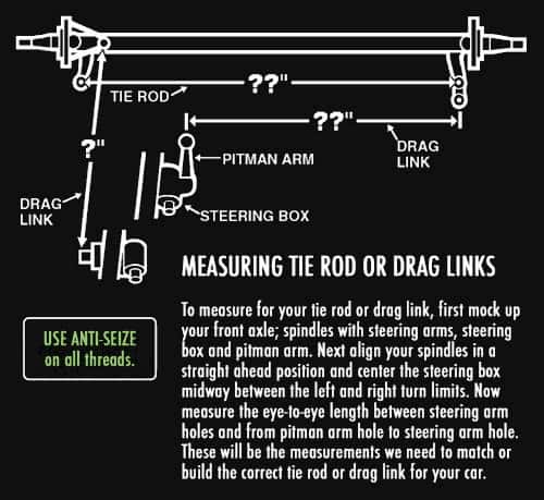 Measuring for Tie Rods or Drag Links
