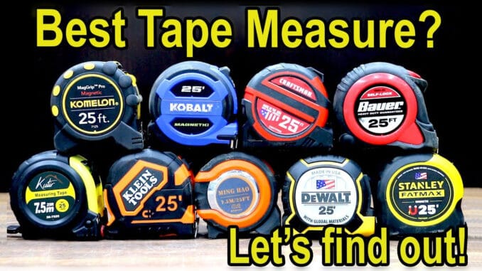 Various 25 Foot Tape Measures