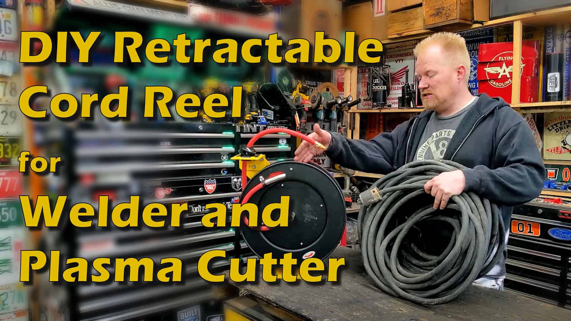 Harbor Freight Electric Extension Cord Reels Review and Use Demonstration 