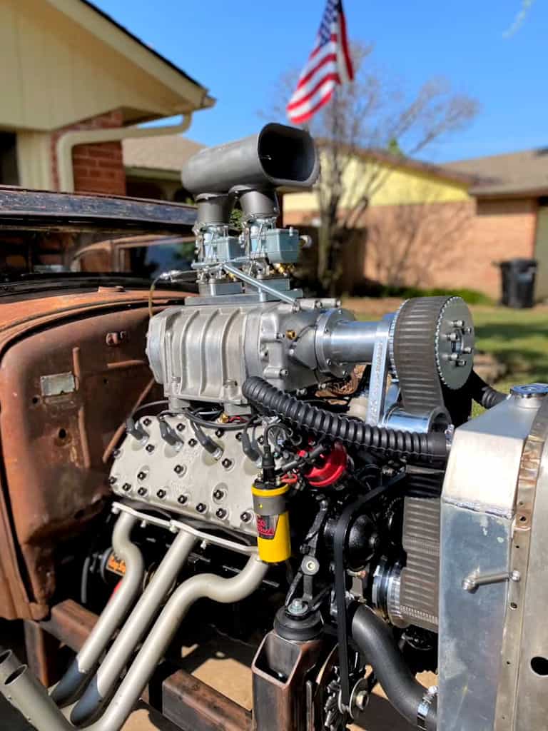 1931 Ford Model A Flathead Engine with 471 Blower