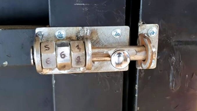 Rat Rod Door Lock with Combination
