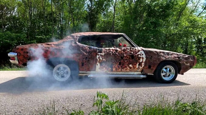 1970 Pontiac GTO Burnout