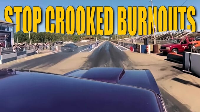 Drag Race Car Crooked Burnout