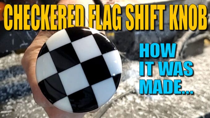 Black and White Checkered Flag Shift Knob