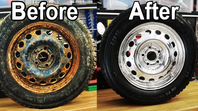 Chrome Wheel Restoration Before and After